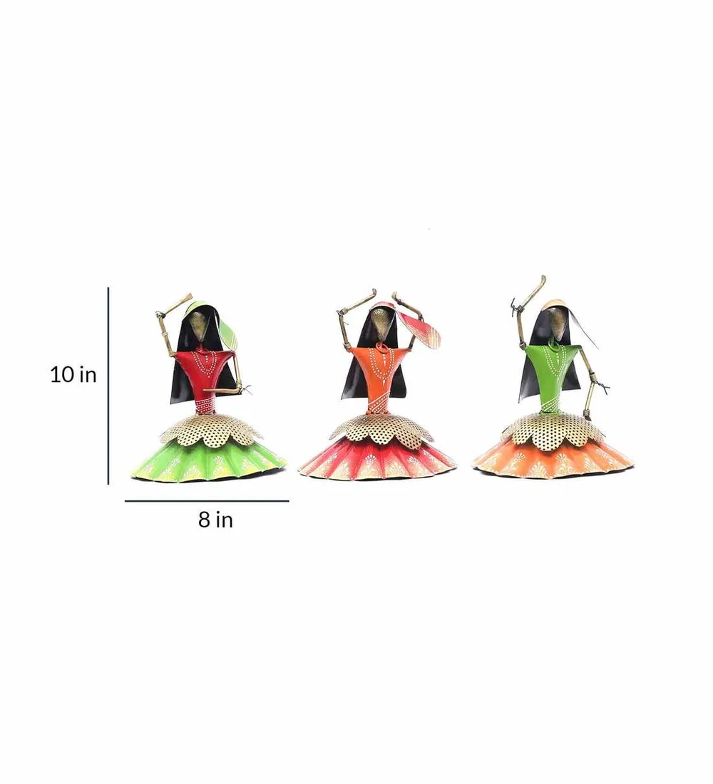 Pretty Dolls Musicians Figurines / Showpiece Set Of 3