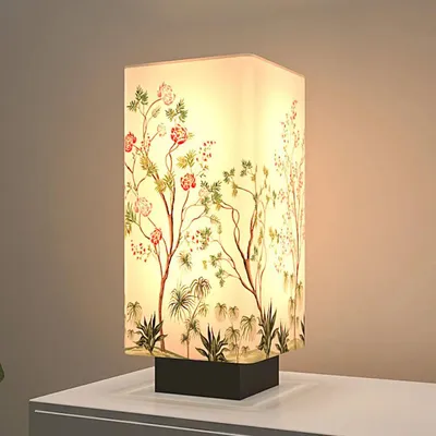 Pretty Floral Stem Designer Table Lamp