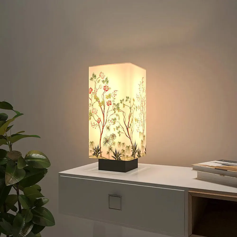 Pretty Floral Stem Designer Table Lamp