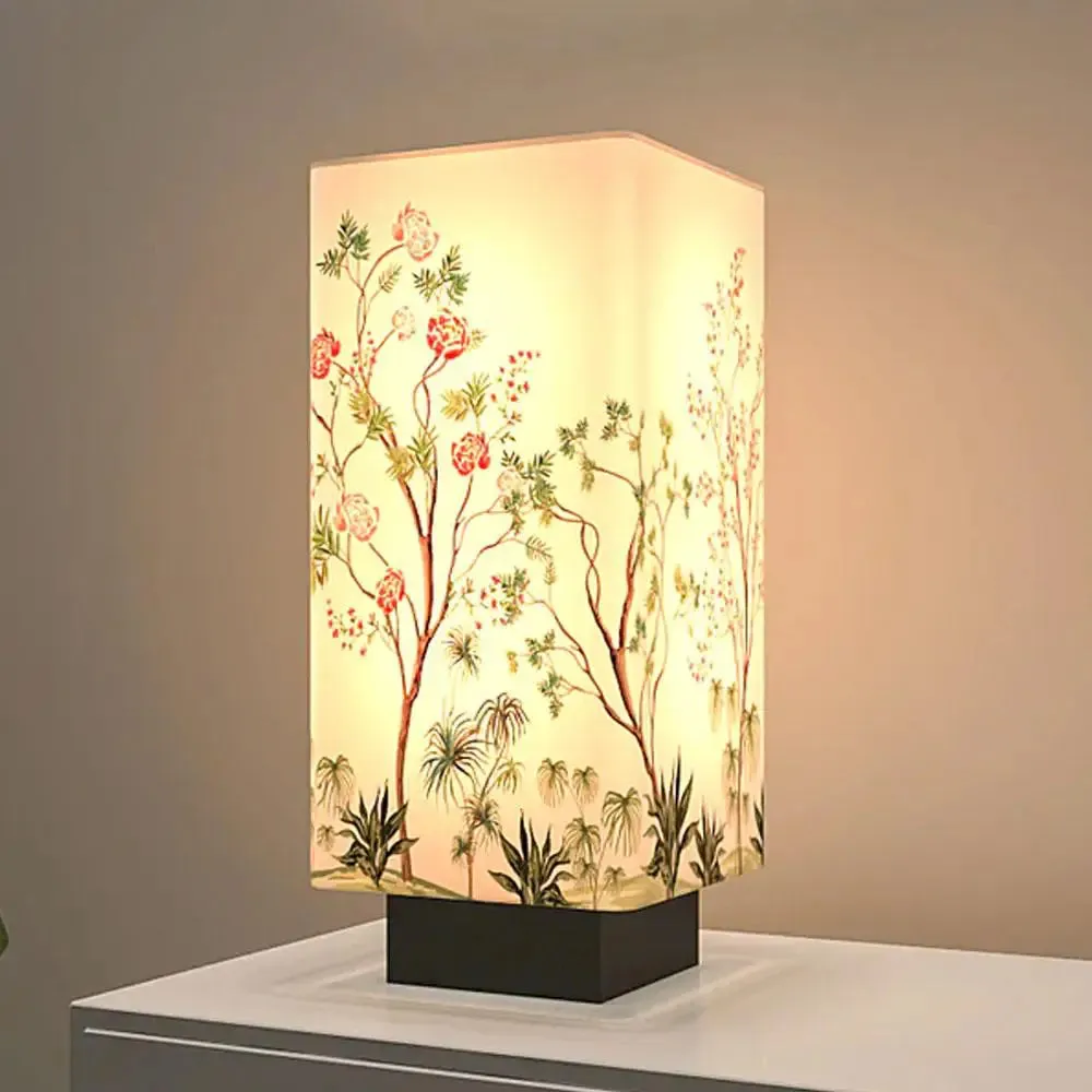 Pretty Floral Stem Designer Table Lamp