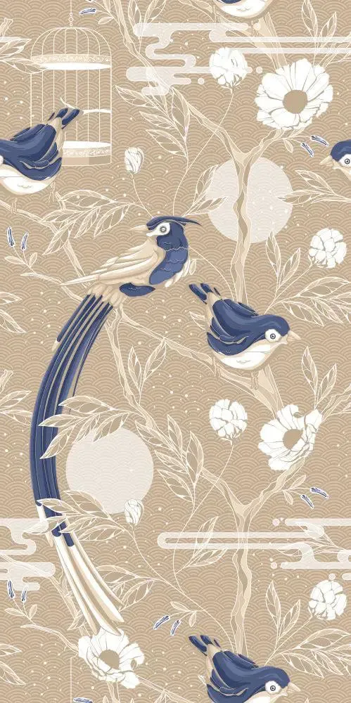 Pretty Humming Birds Glow Rectangle Floor Lamp