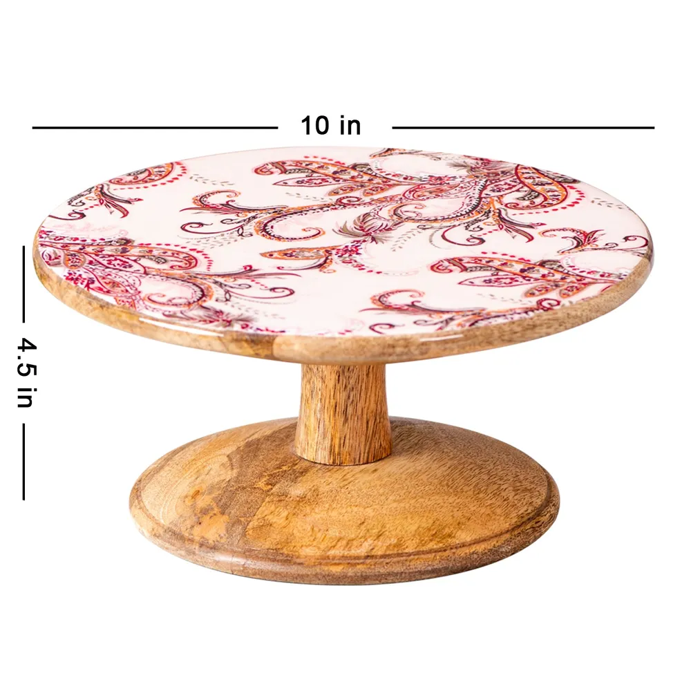 Pretty Palsey Printed Classic Wooden Cake Stand