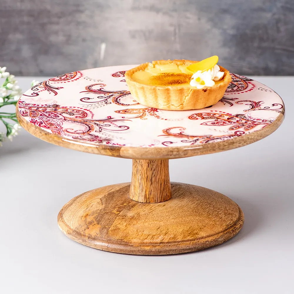 Pretty Palsey Printed Classic Wooden Cake Stand