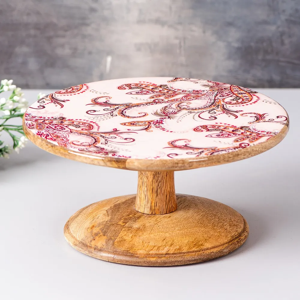 Pretty Palsey Printed Classic Wooden Cake Stand