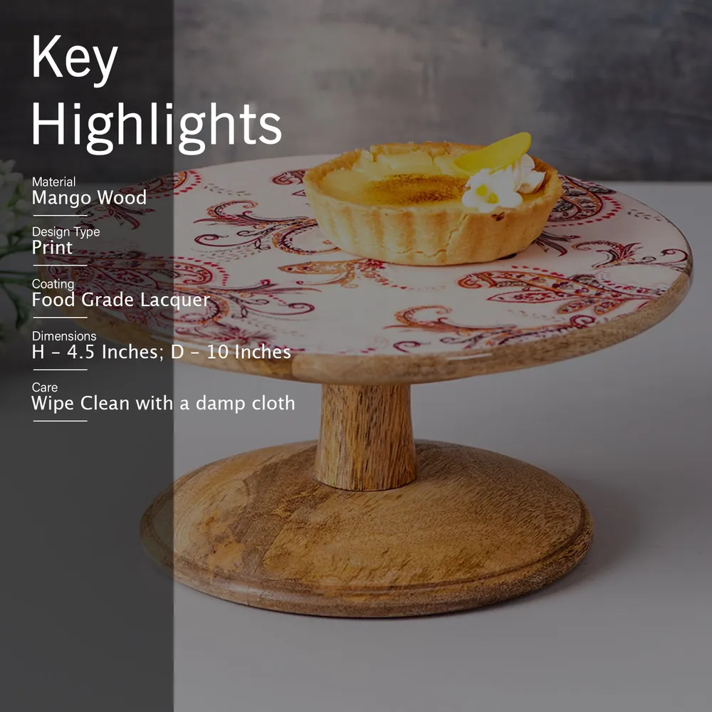 Pretty Palsey Printed Classic Wooden Cake Stand