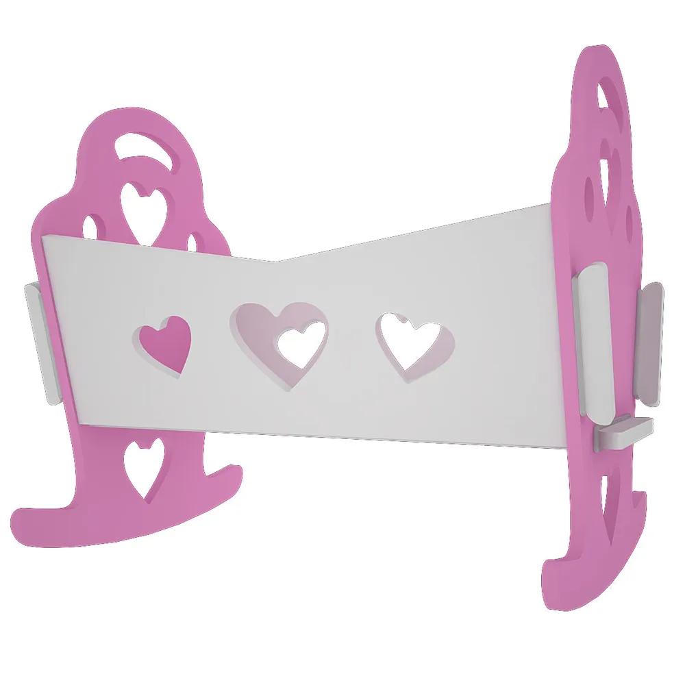 Pretty Pink & White Termite-Proof Wood Swing Cradle