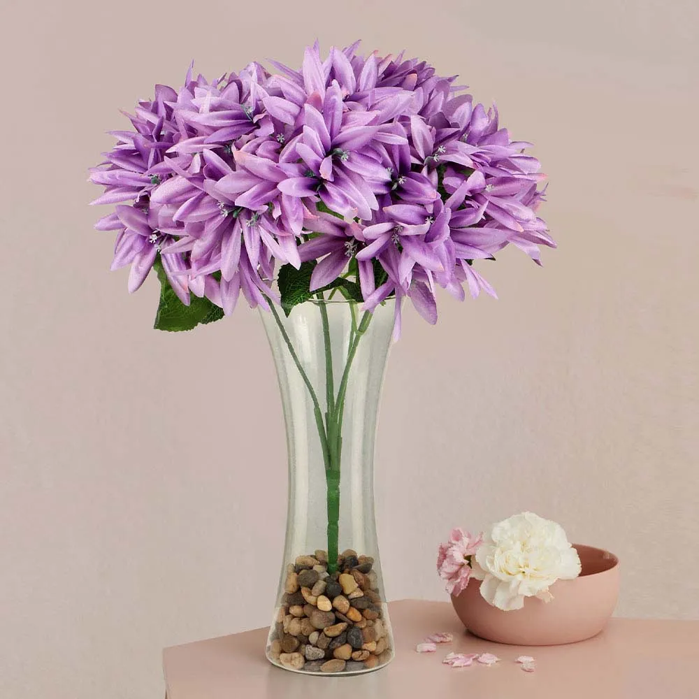 Pretty Purple Artificial Silk Flower Bunch