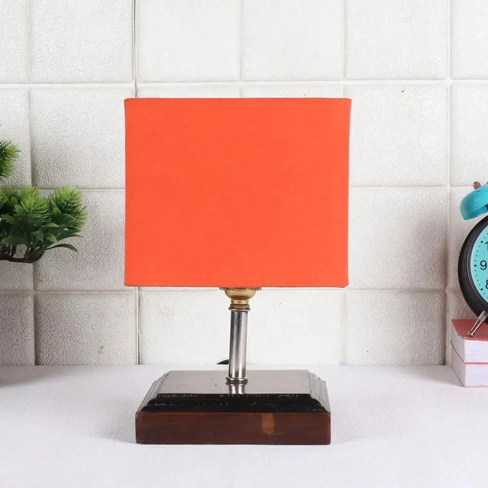 Pretty Square Wood Table Lamp Shade Single Piece