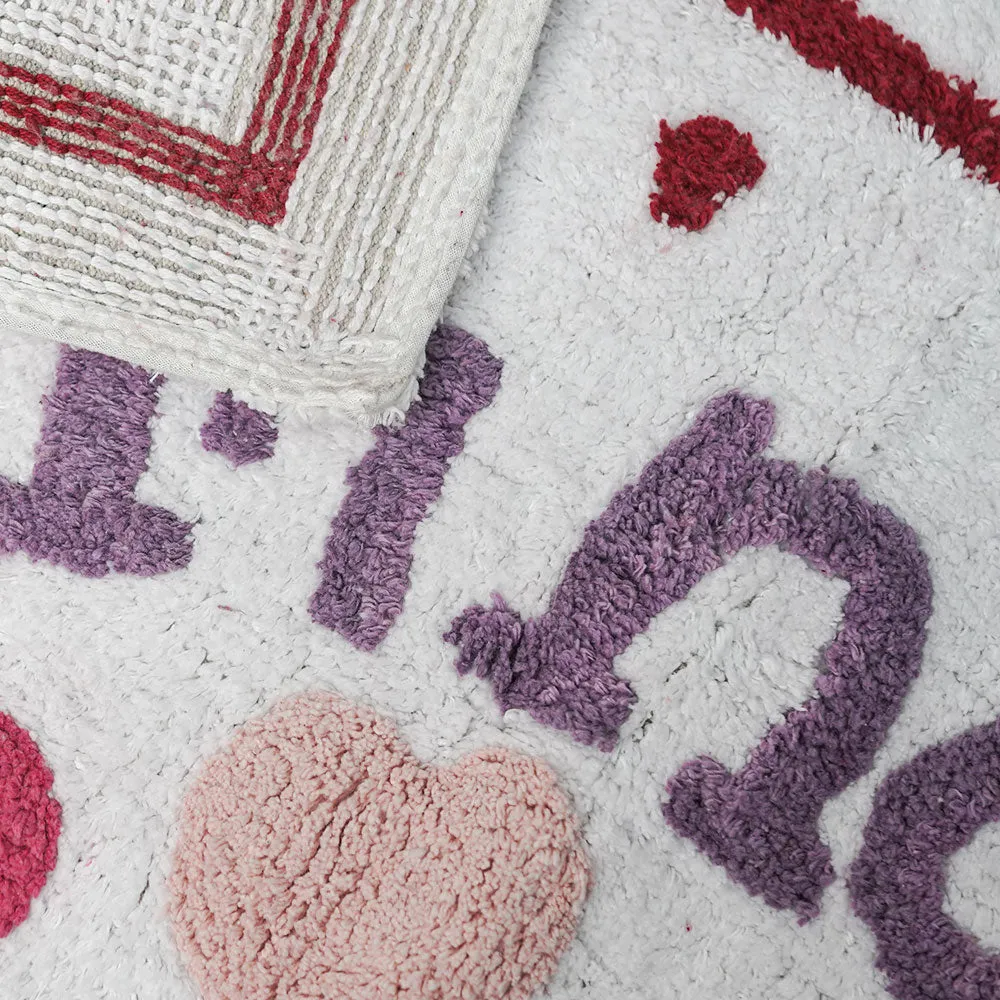 Princess Printed High Absorbent White Kids Bathmat