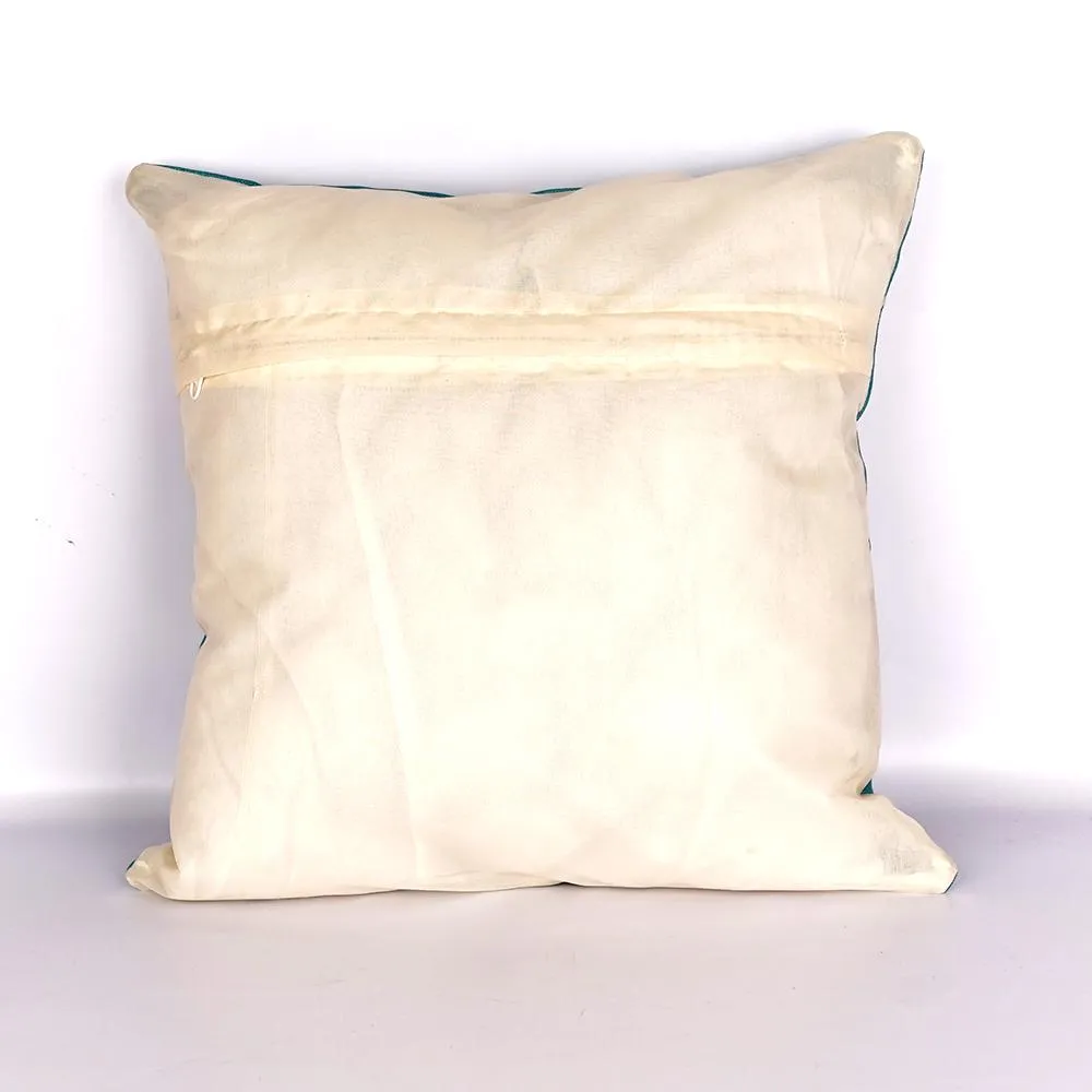 Printed Cotton Blue & Grey Cushion Covers 16x16in Set of 5