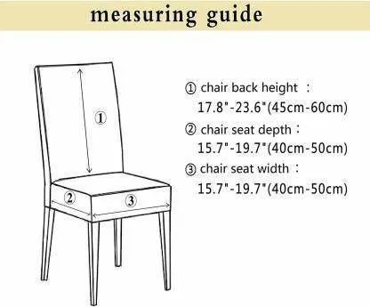 Printed Stretchable Green Spandex Chair Cover Pack of 2