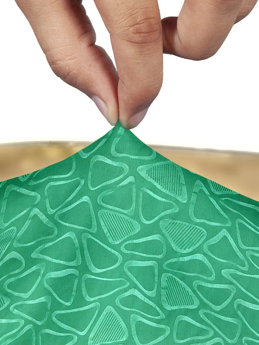 Printed Stretchable Green Spandex Chair Cover Pack of 2