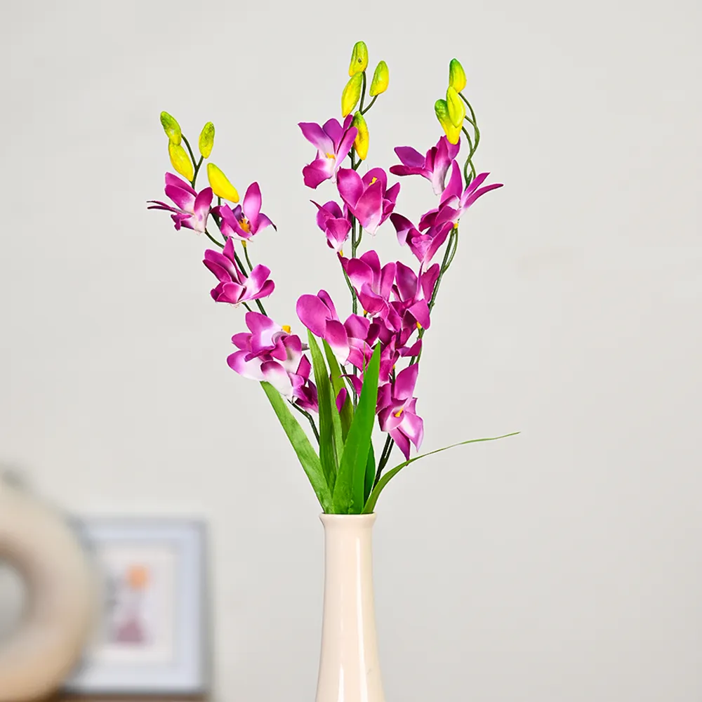 Purple Artificial Orchid Set Of 2