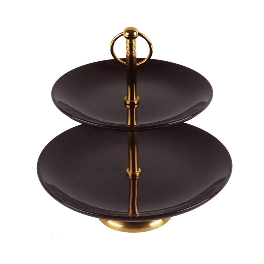 Purple Ceramic 2 Tier Snacks & Fruit Platter