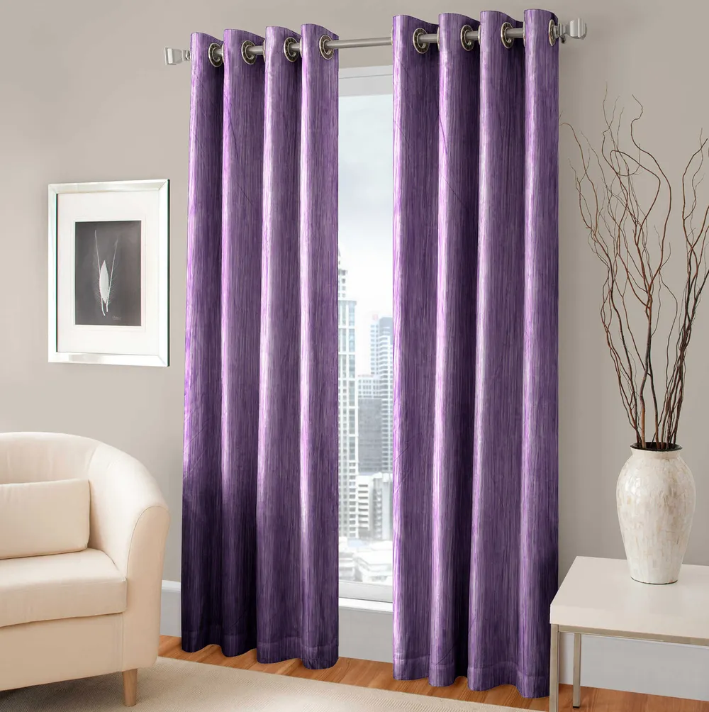 purple Color Door-Window Curtain For Home Decor