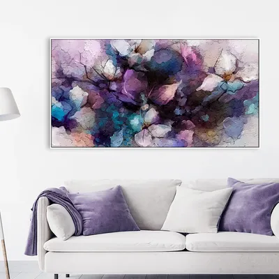 Purple Ethereal Flora Framed Wall Art