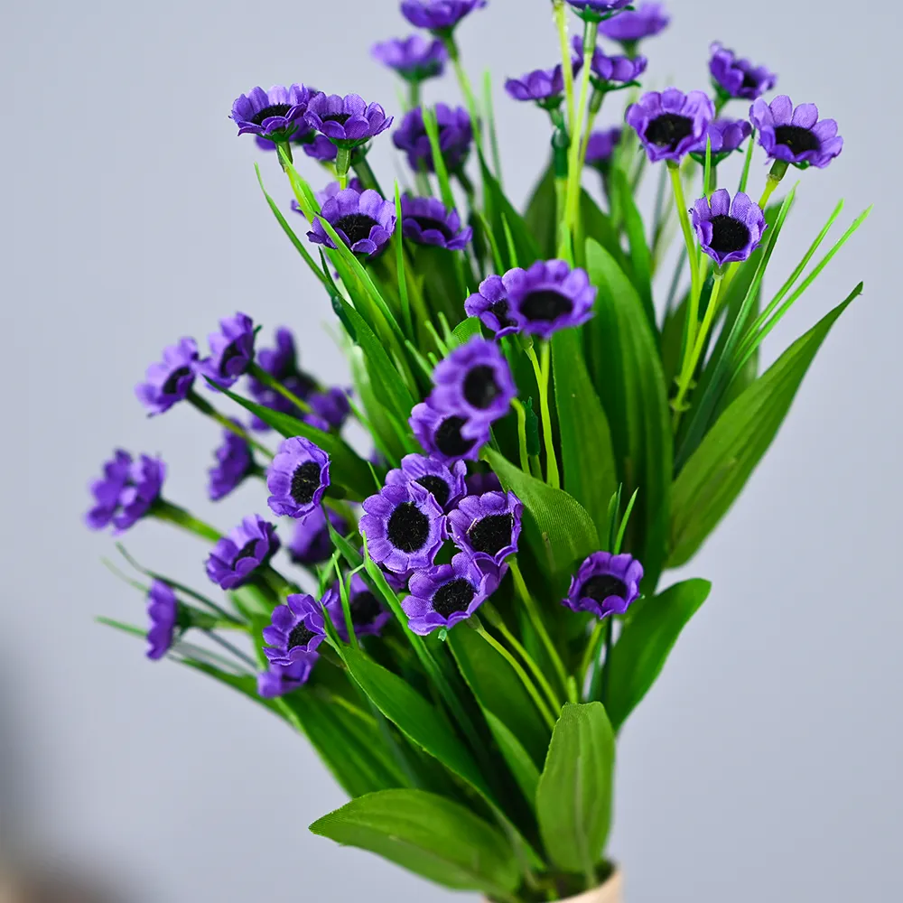 Purple Goldstrum Artificial Flower Strands Set Of 2