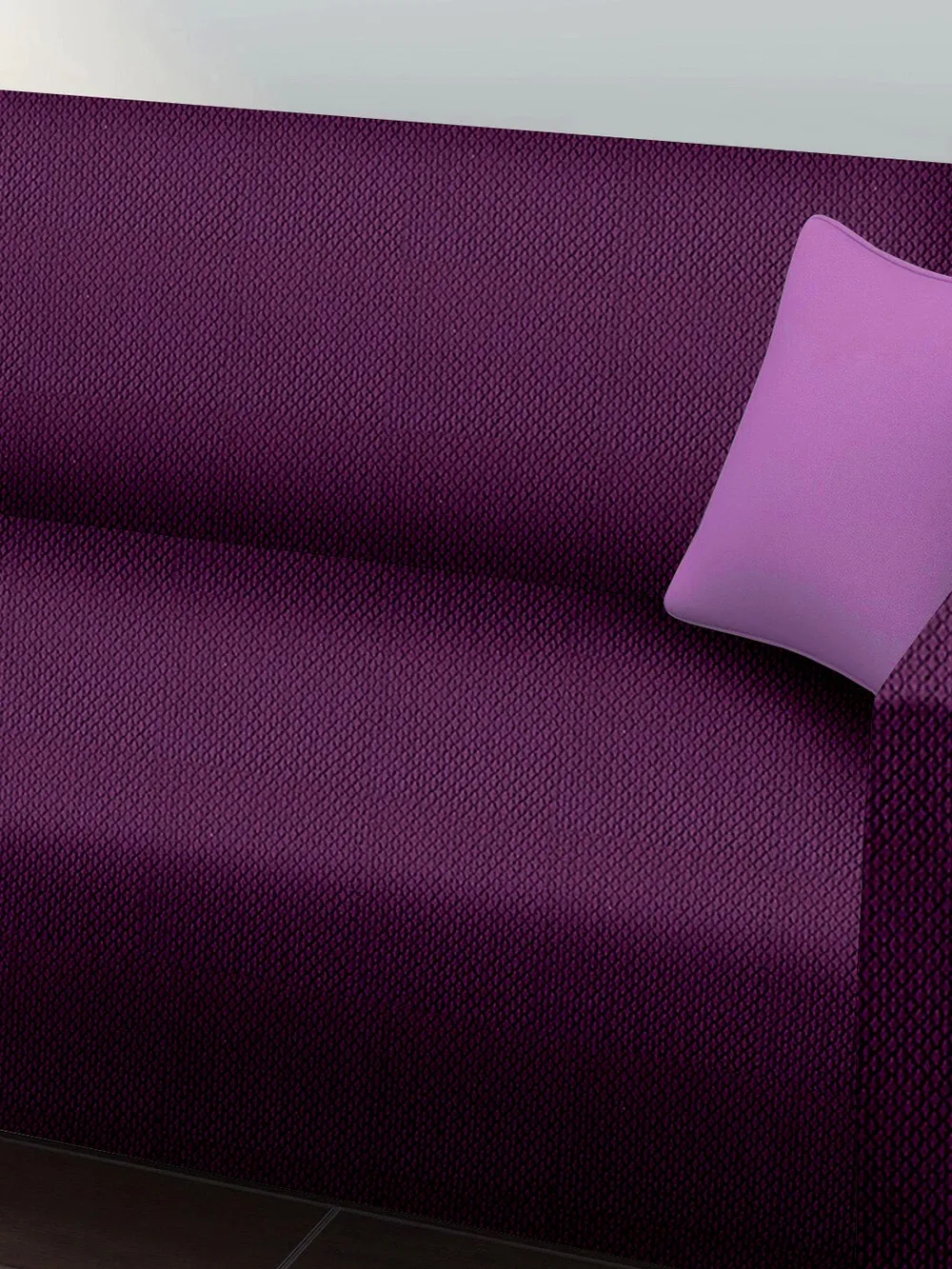 Purple Jacquard Sofa Cover One Seater Sofa Slipcover