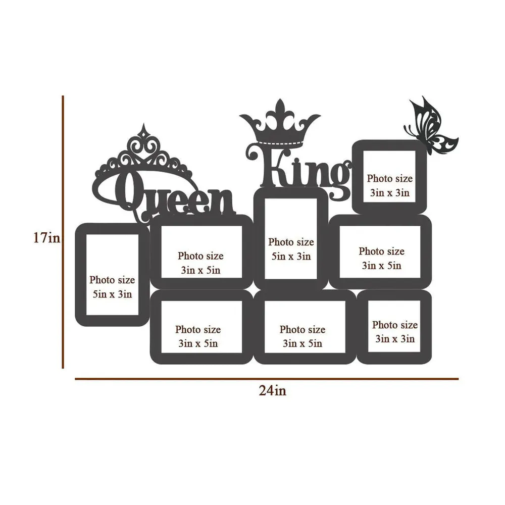 Queen & King Pink Hanging Photo Frame Regular
