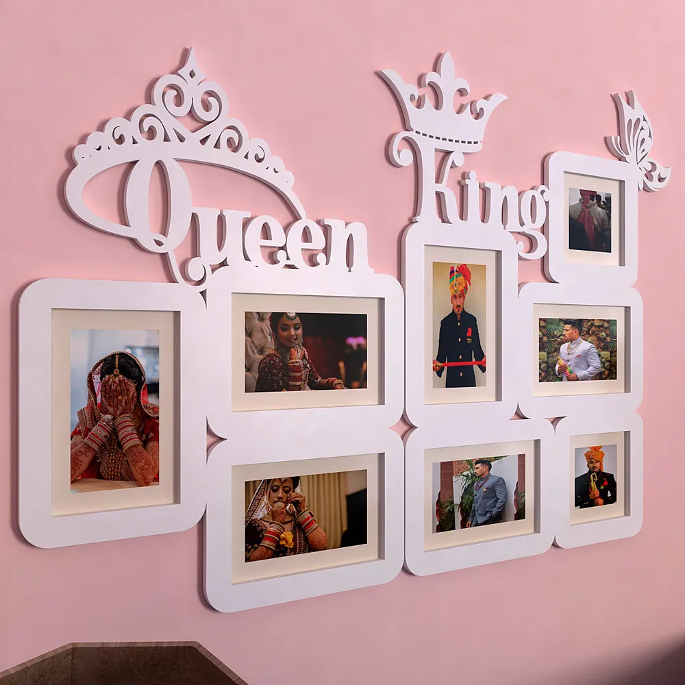 Queen & King White Hanging Photo Frame Regular