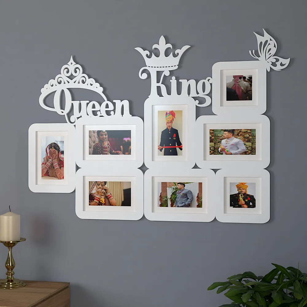 Queen & King White Hanging Photo Frame Regular