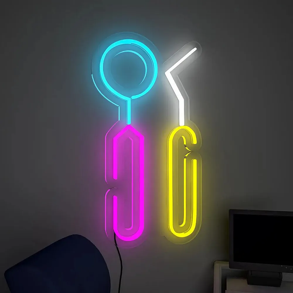 Quirky Dental Equipment LED Neon Light- Set of 2