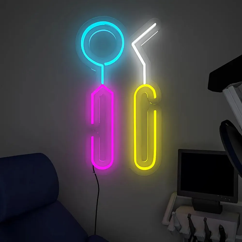 Quirky Dental Equipment LED Neon Light- Set of 2
