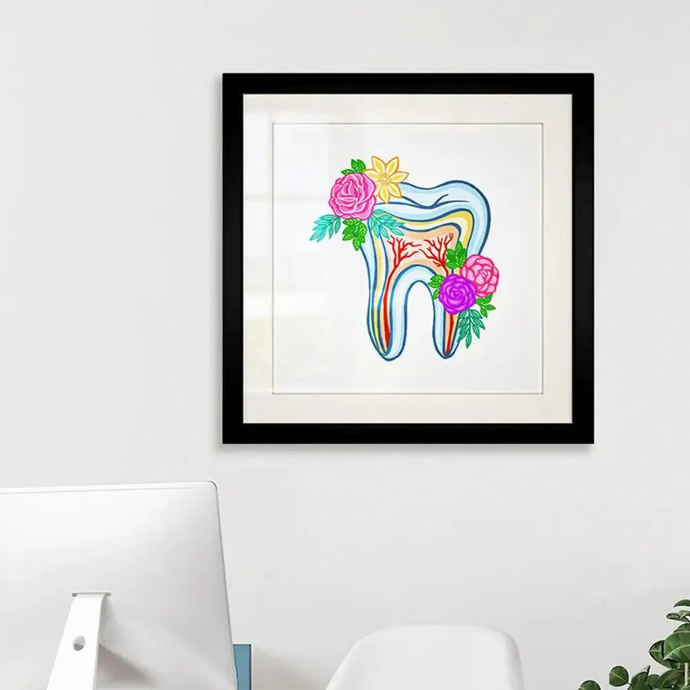 Quirky Framed Wall Art for Dentist's Office