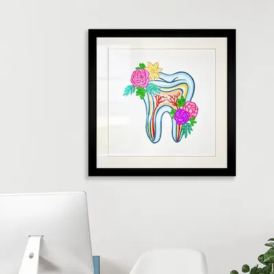 Quirky Framed Wall Art for Dentist's Office