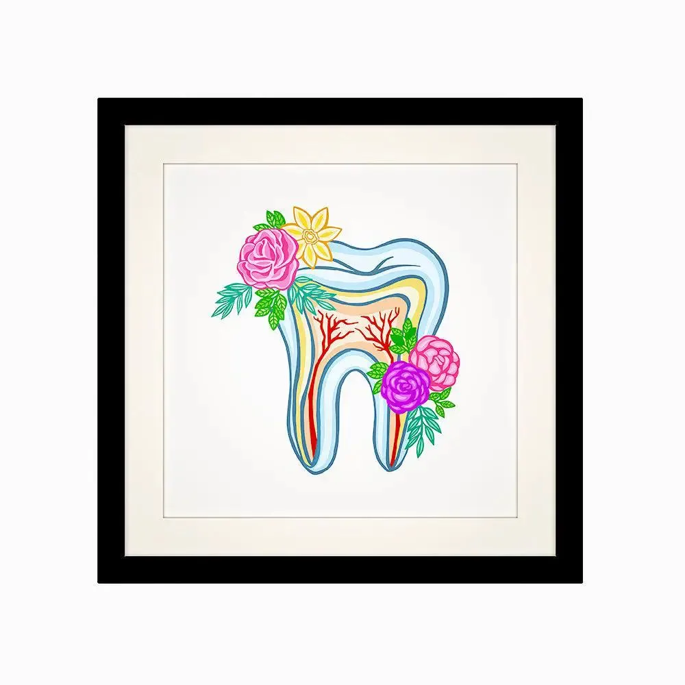 Quirky Framed Wall Art for Dentist's Office