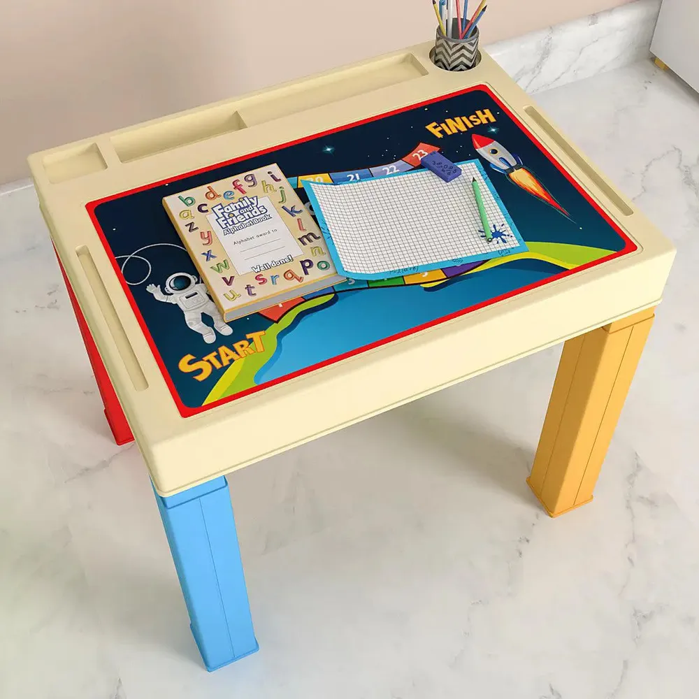 Quirky Snake & Ladder Study Table for Kids with Colourful Legs