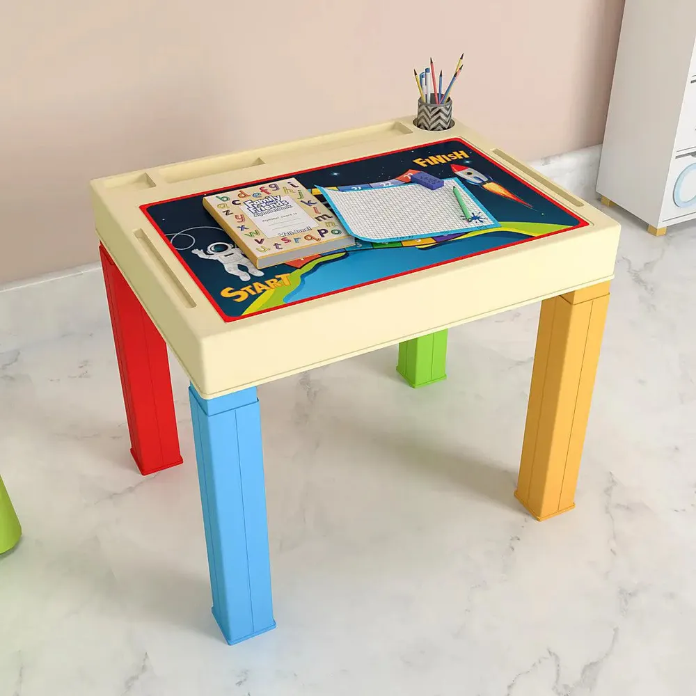 Quirky Snake & Ladder Study Table for Kids with Colourful Legs