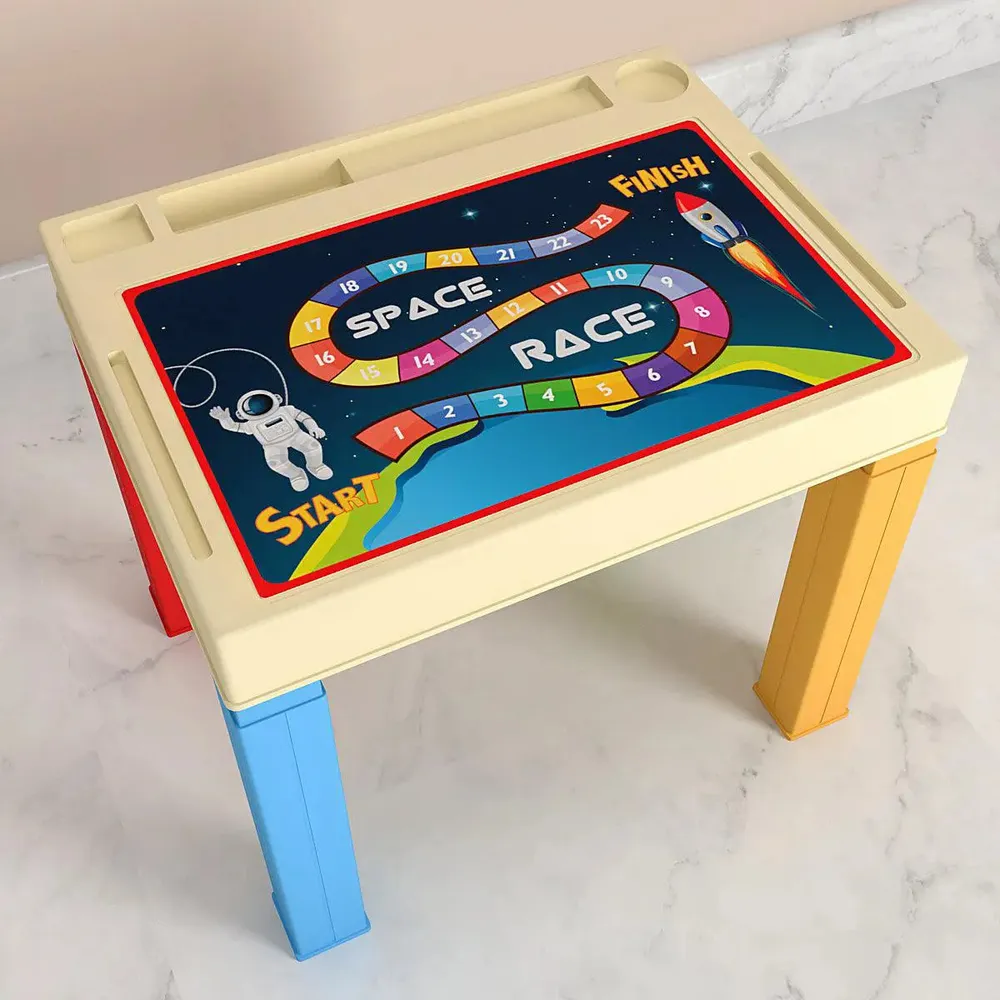 Quirky Snake & Ladder Study Table for Kids with Colourful Legs