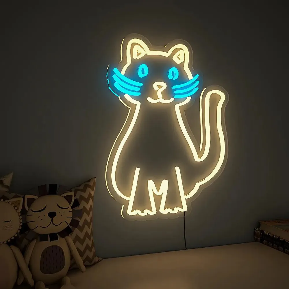 Quirky Standing Cat LED Neon Light