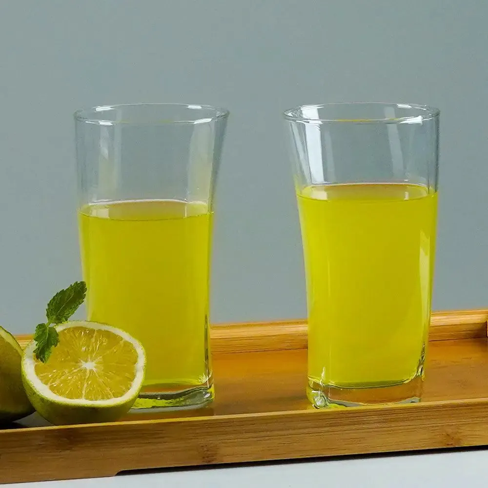 Quirky Tilted Crystal Clear Juice Glass (Large) Set of 2