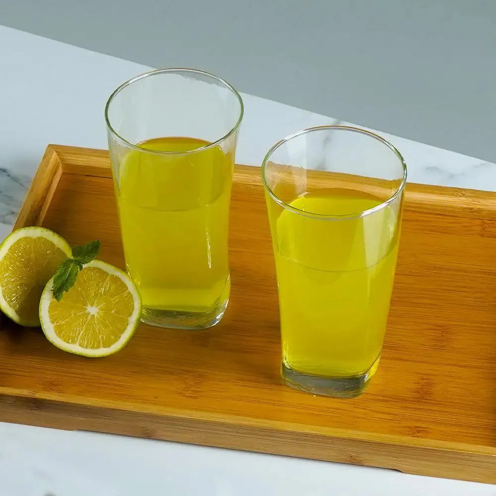 Quirky Tilted Crystal Clear Juice Glass (Large) Set of 2