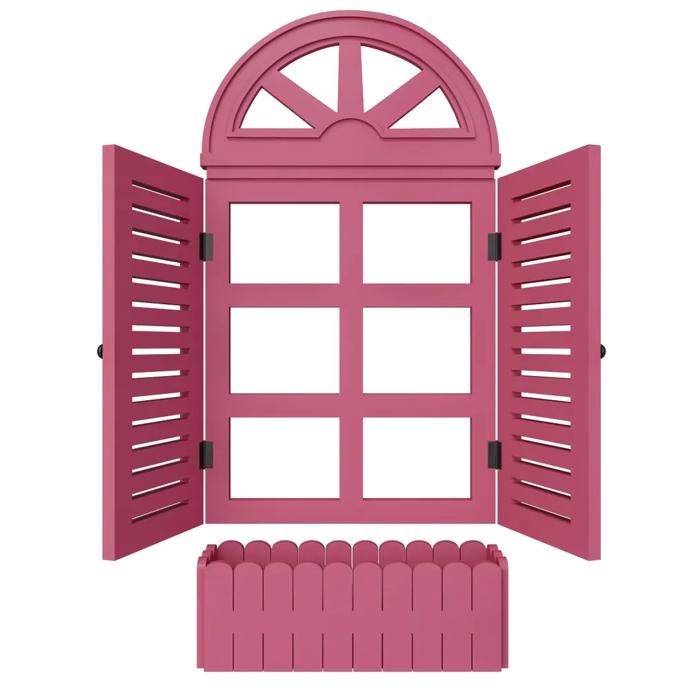 Quirky Vinatge Window Frame Wooden Jharokha Wall Decor White