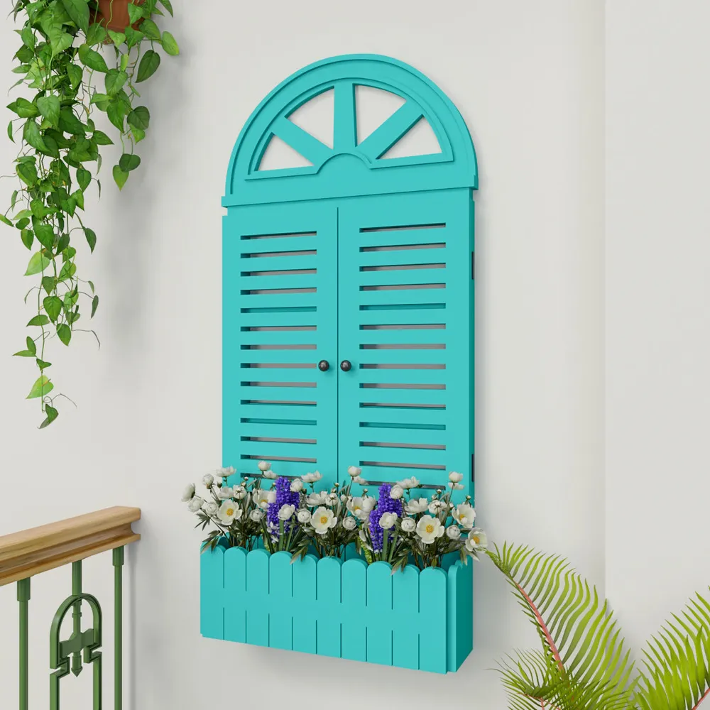 Quirky Vinatge Window Frame Wooden Jharokha Wall Decor White