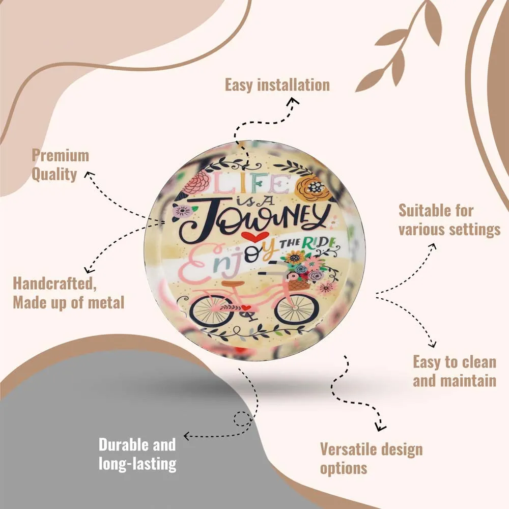 Quirky Vintage-inspired High-quality Decorative Metal Wall Plate (10 Inches)