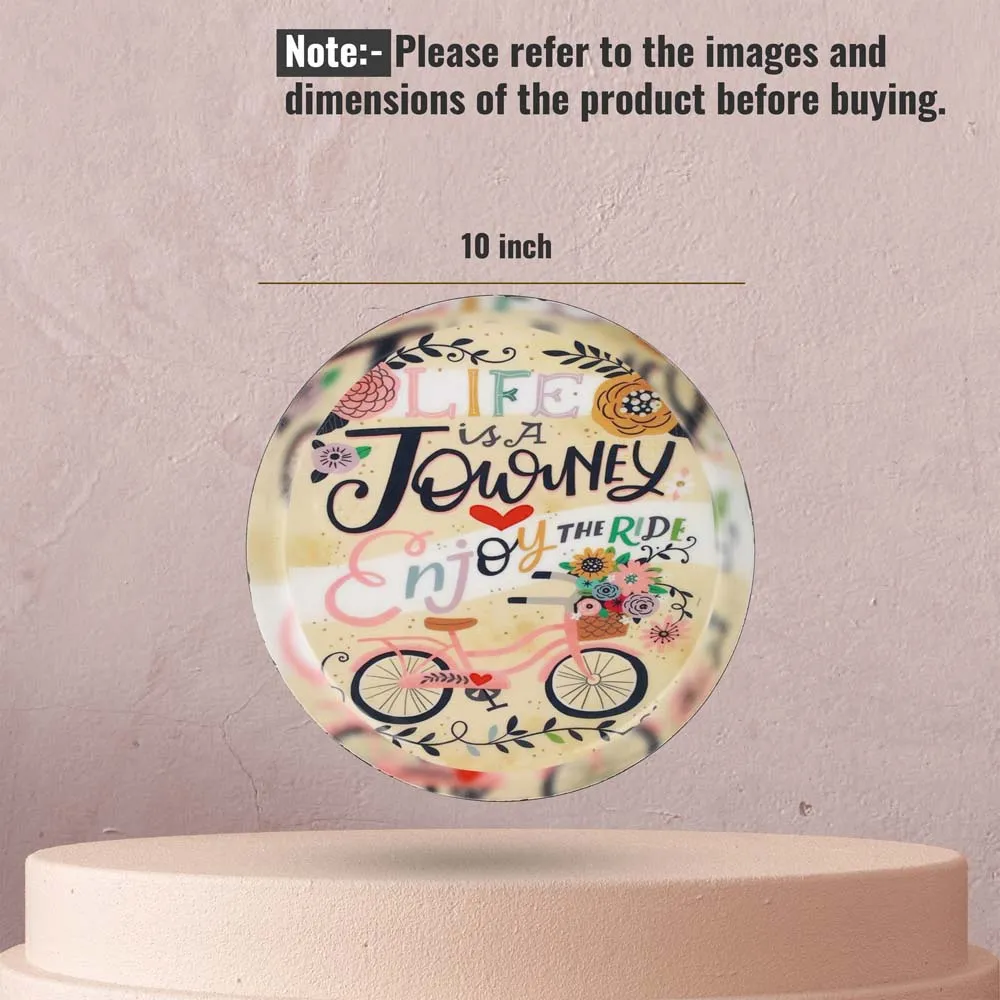 Quirky Vintage-inspired High-quality Decorative Metal Wall Plate (10 Inches)