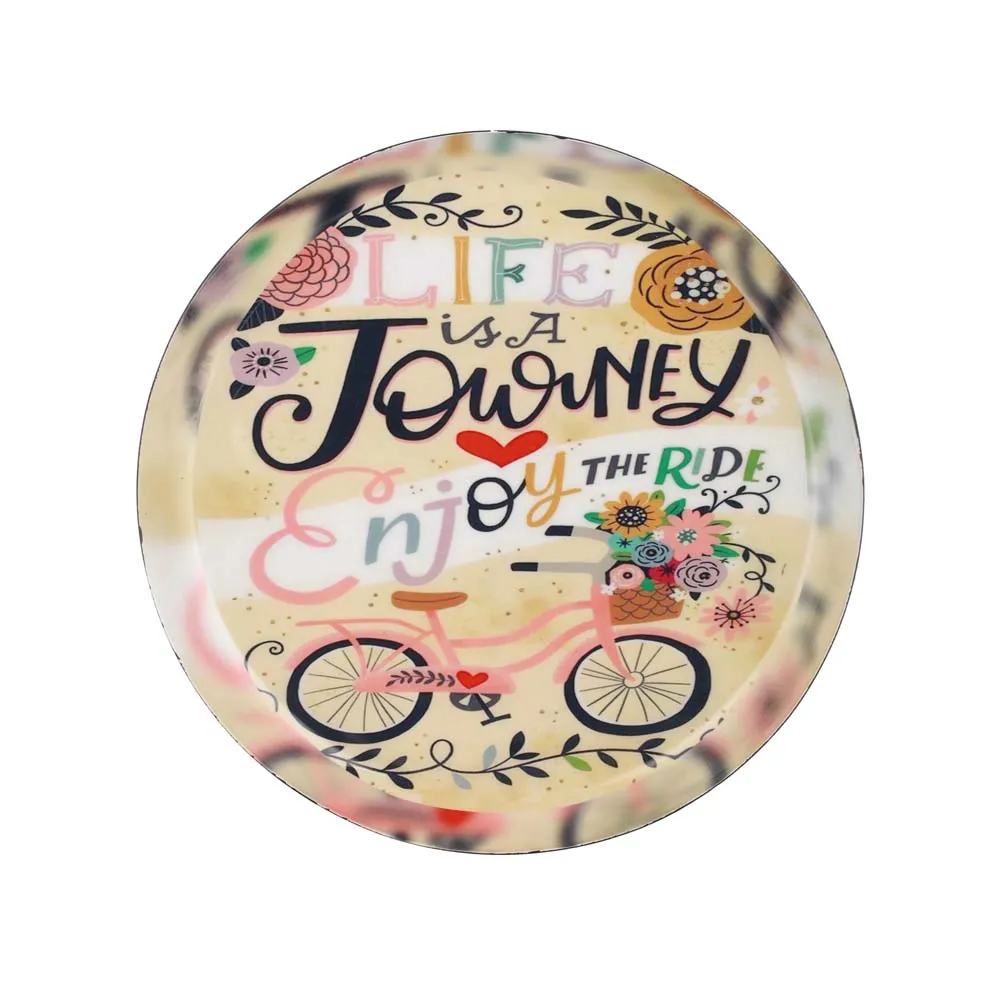 Quirky Vintage-inspired High-quality Decorative Metal Wall Plate (10 Inches)