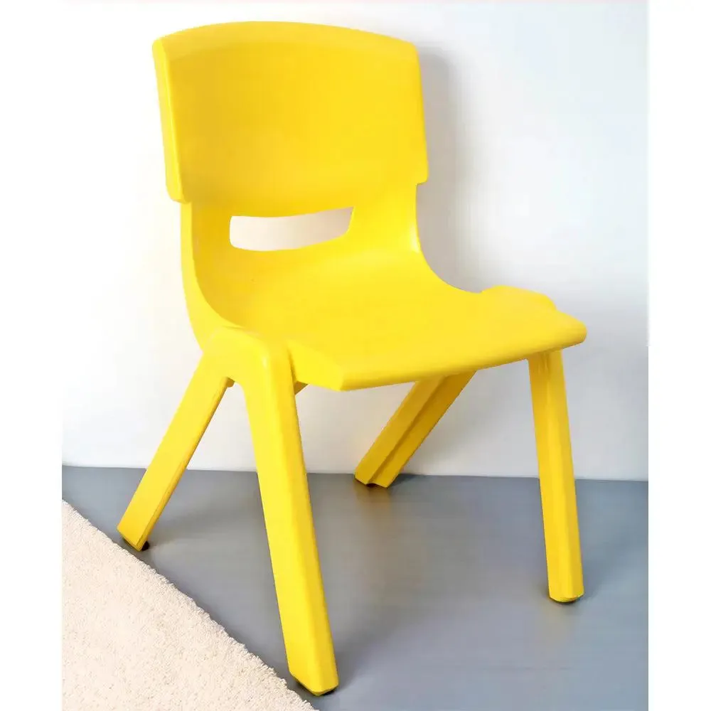 Quirky Yellow Kids Plastic Chair with Sturdy Legs