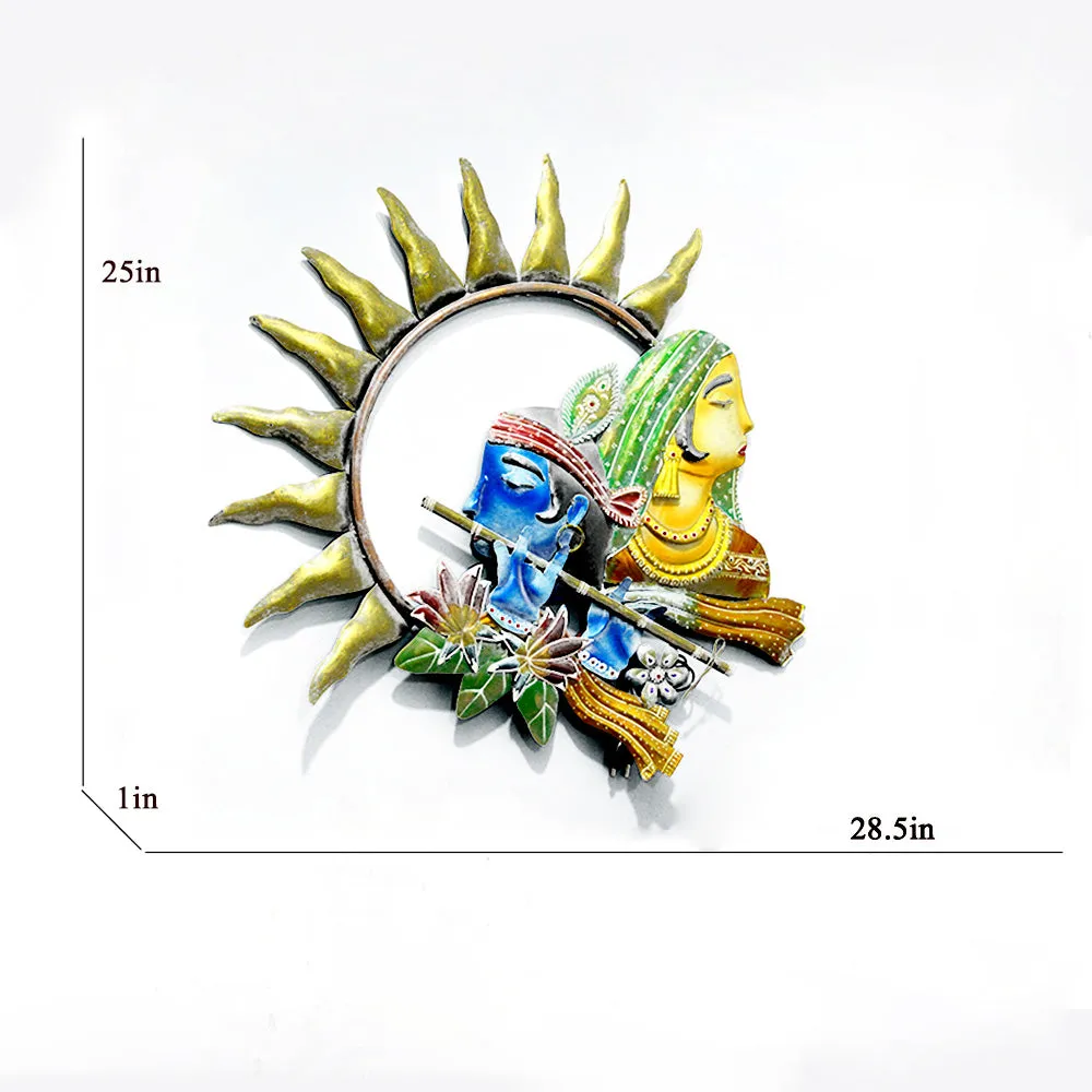 Radha Krishna LED Metal Wall Art Decor