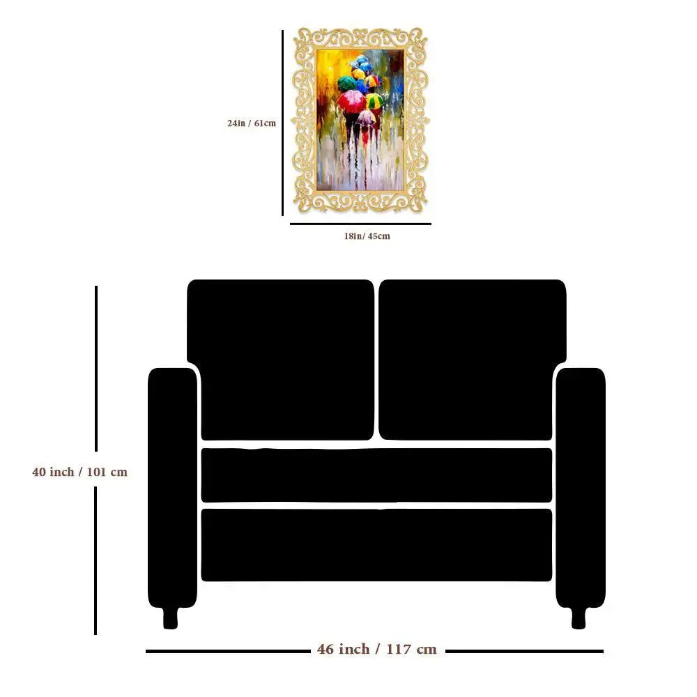 Rainy Season Colorful Canvas Print in Decorative Frame