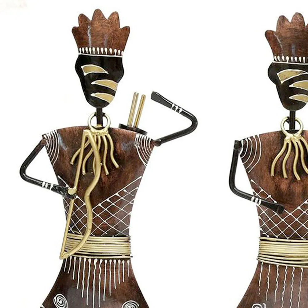Rajasthani Art Soldier Human Figurine / Showpiece Set Of 3