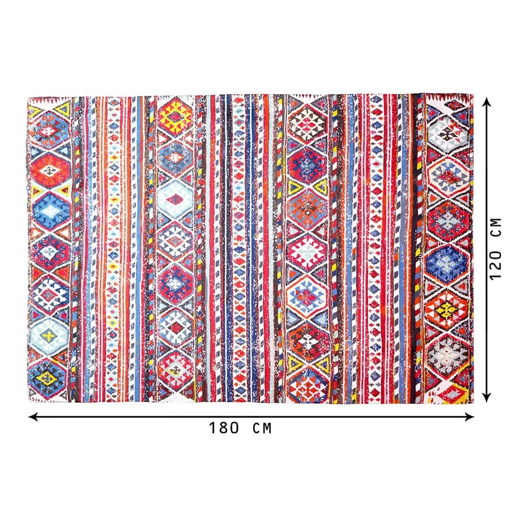 Rajasthani Ethnic Pattern Digital Printed Polyester Rug