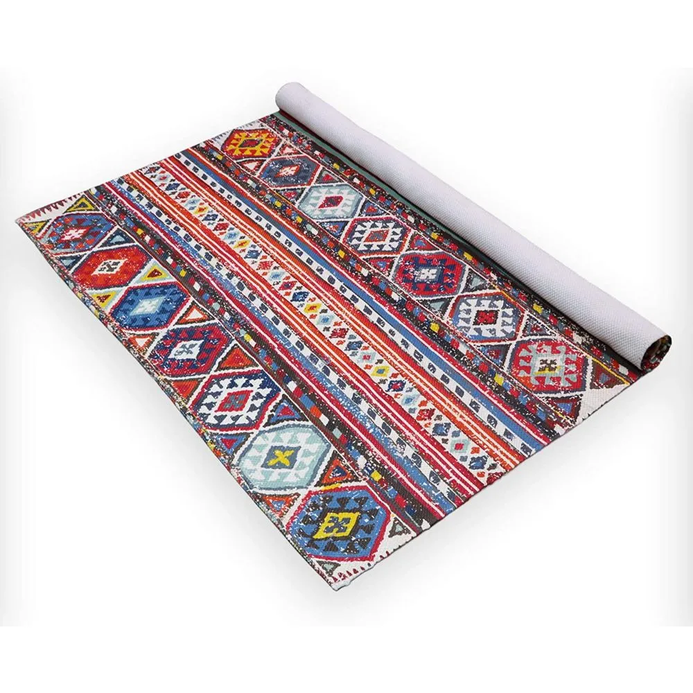 Rajasthani Ethnic Pattern Digital Printed Polyester Rug