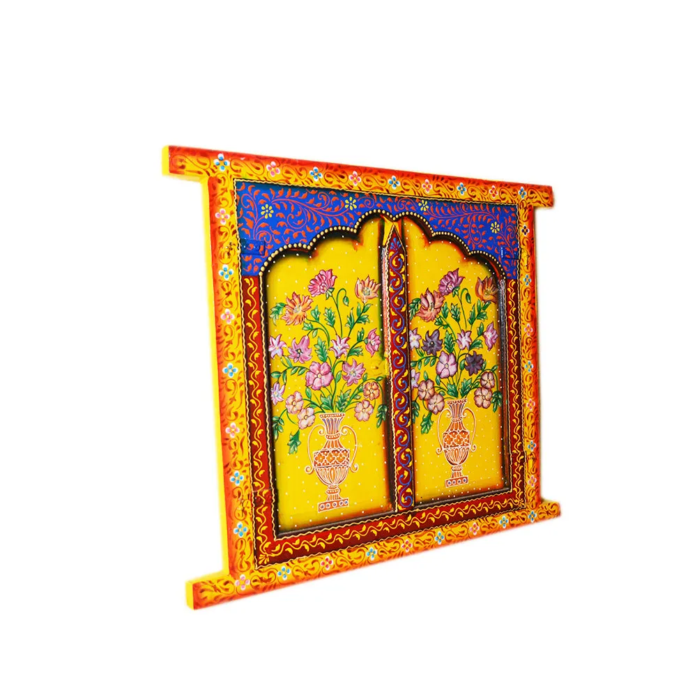 Rajasthani Indian Culture Wooden Jharokha