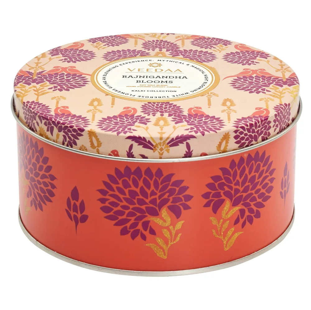 Rajnigandha Blooms 3 Wick Tin Scented Candle