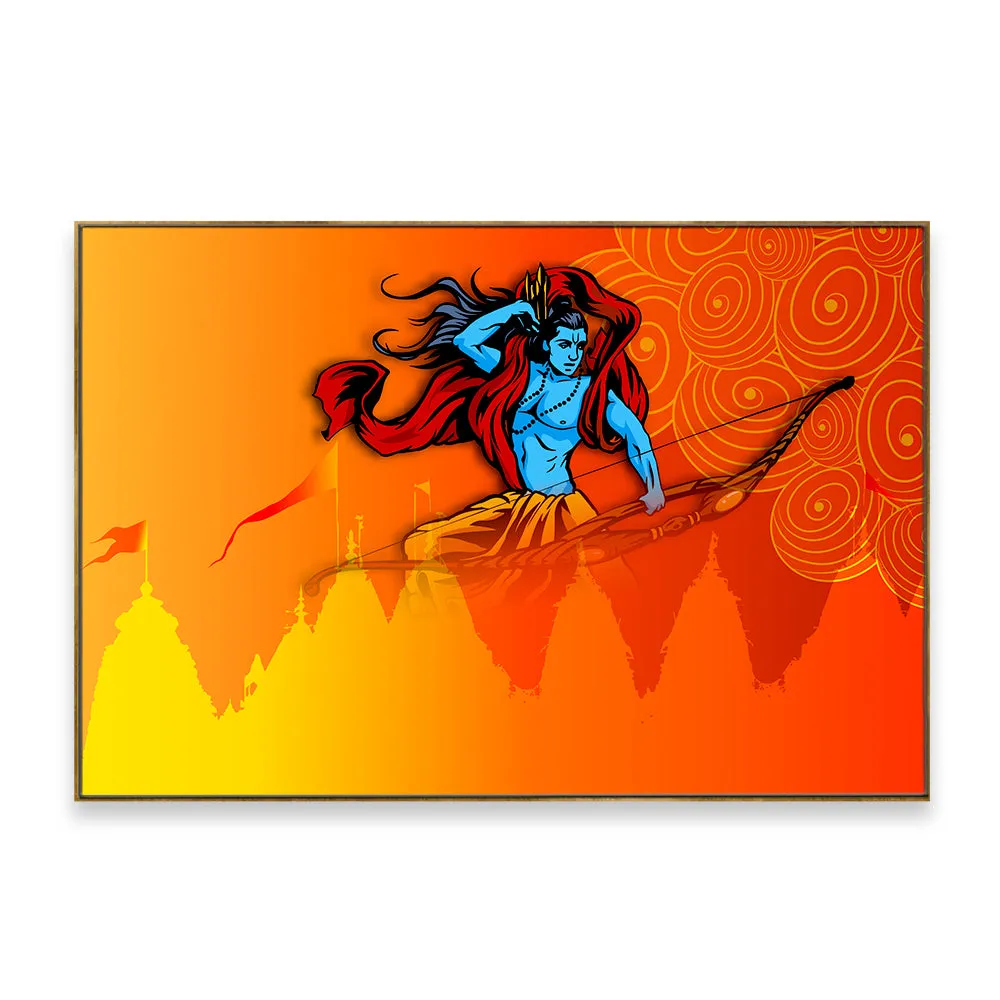 Ram Ji Wall Painting for Living Room With Frame